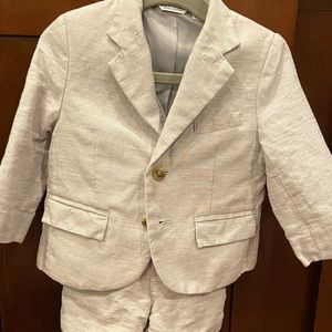 Janie and jack gray linen suit
